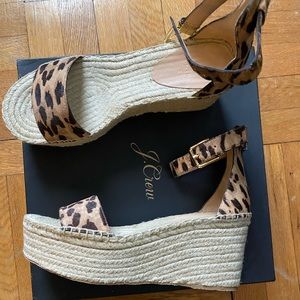 J Crew Animal Print Wedges